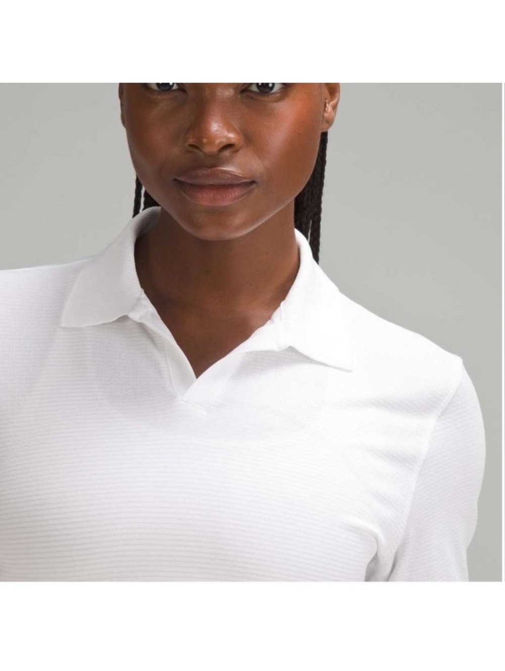 Lululemon Swiftly Tech Relaxed-Fit Polo Shirt in White Women’s size 14 LW3GMJS - Picture 11 of 14